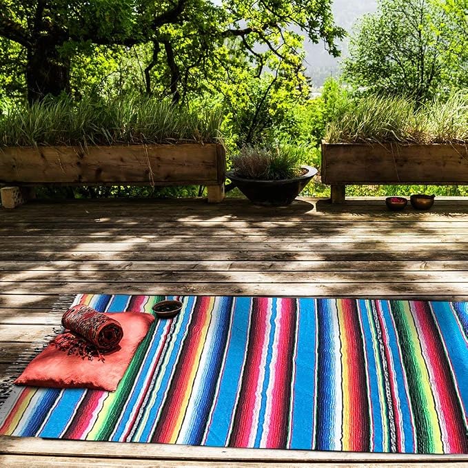Fowecelt Mexican Serape Blanket Tablecloth 59 x 84 Inch - Image 7