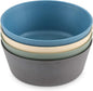 WeeSprout Bamboo Kids Bowls, Set of Four 10 oz Kid-Sized Bamboo Bowls, Dishwasher Safe Kid Bowls (Blue, Green, Gray, & Beige)