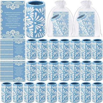 24 Set Cielito Lindo Party Favors, Handleless | Mexican Tequila Shot Glasses by Unknown