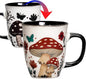 Mushroom Coffee Mugs, Color Changing Mug, 16oz | Ceramic Tea Cup by Asmwo