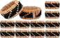 ALPHA Living HOME 12-Pack Black Natural Rattan Napkin Rings – Elegant Woven Serviette Holders for Weddings, Parties & Everyday Dining Decor
