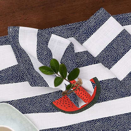 RUVANTI Cloth Napkins Set of 12 Cotton 100%, 18x18 Inches Napkins Cloth Washable, Soft, Absorbent. Cotton Napkins for Parties, Christmas, Thanksgiving, Weddings, Dinner Napkins Cloth - Watermelon