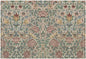 William Morris Placemat Set, Beige Blue Pink Vintage Rustic Art Exotic Ethnic Floral Bird Seamless Pattern Home Decor Linen Table Mats for Dining Room Kitchen Party (17x12in) x6P