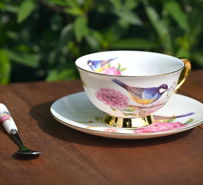 British Coffee Cup 3 Piece Set（6.8oz） Household Fashional Tea Cup - Image 3