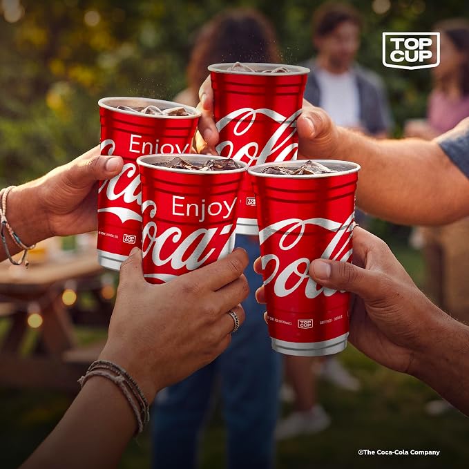 Top Cup – 12 Ounce, Officially Licensed Coca-Cola Aluminum Party Cup | - Image 6