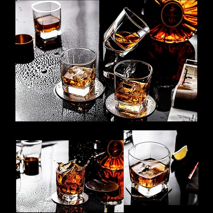QAPPDA Heavy Base Whiskey Glasses, 8 oz Set of 12, Classic Design, Great Gift - Image 4