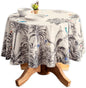 Maison d' Hermine Table Cloth Round Table 100% Cotton 63 Inches Fall Tablecloth Reusable Everyday Use for Thanksgiving Christmas Decorations Dining Farmhouse Party (Amazonia)