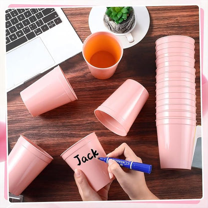 Mifoci 24 Pcs Stadium Plastic Cups Blank Reusable Drink Tumblers Bulk Stackable - Image 3