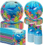 Pickmesh 250 Pcs Under The Sea Party Supplies Ocean Theme Paper Plates Napkins by Pickmesh