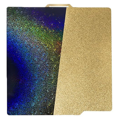 PEY PEI Build Plate for Bambu Lab X1/P1P/P1S/A1 3D Printers, Smooth Colorful Starry PEY+ Textured PEI Build Plate PEI Sheet, Spring Steel Flexible Platform,257x257mm Bambu Labs Heated Bed