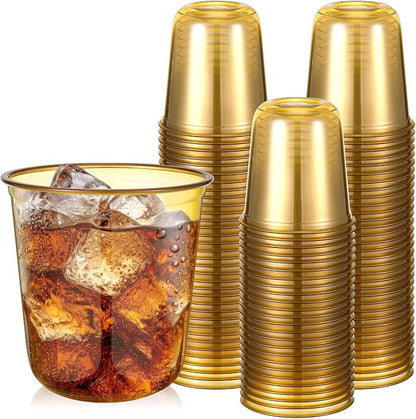 Ziliny 50pcs Disposable Stemless Glasses 12oz Crystal Plastic Wine Glasses by Ziliny