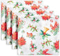 Maison d' Hermine Cloth Napkins Set of 4 100% Cotton for Thanksgiving Christmas Decorations Everyday Reusable Square Fall Napkins Cloth Washable Dinner Party (Chromo, 20"x20")