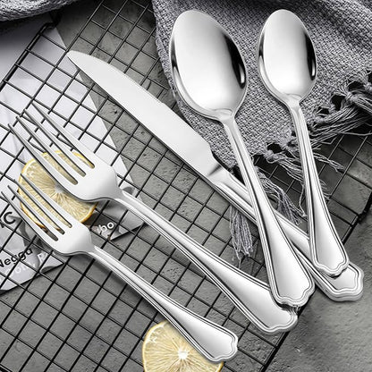 LIANYU 10-Piece Silverware Set for 2, Stainless Steel Flatware Cutlery Set - Image 2