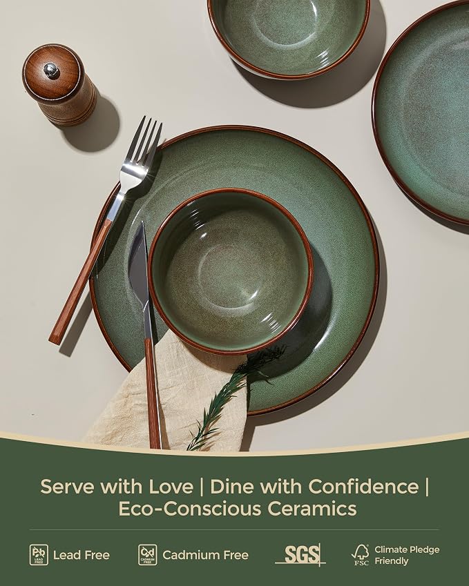 Stoneware Dinnerware Sets Service - Image 3