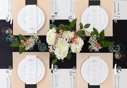 PLASTICPRO 32 Piece Combo Plastic Dinner Plates Disposable Plastic Fancy Heavy - Image 3