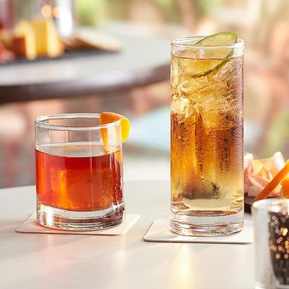 Bormioli Rocco Cortina 13.5 Oz Cooler Glass (Set of 6) - Elegant & Versatile Drinking Glasses for Soft Drinks, Long Drinks, Crushed Ice Beverages - Barware Essential, Dishwasher Safe Glassware