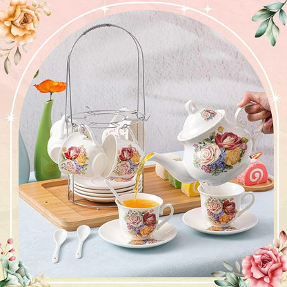 Zhehao 20 Pcs Porcelain Tea Set - Image 3