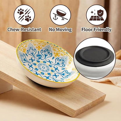Ceramic Cat Food Bowls 6 Pack – Shallow Cat Bowl - Image 5