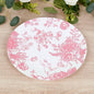 Efavormart 10-Pack French Toile Plastic Dinner Plates – Pink & White Floral by efavormart