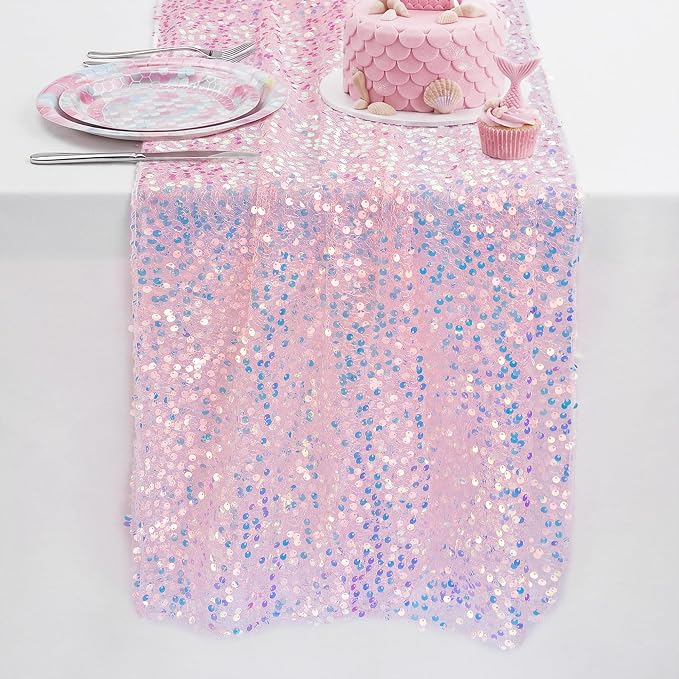 Pink Table Runner 12x72 Inches Table Decor - Image 9