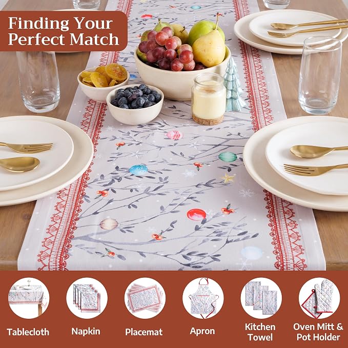 Maison d' Hermine Table Runner 100% Cotton 14.50" x 72" | Table Runners 72 - Image 4