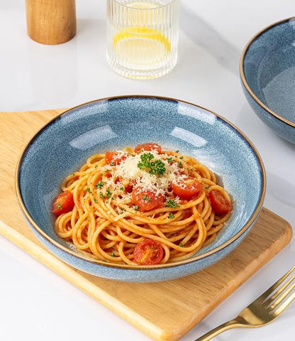AmorArc 8.5'' Large Pasta Bowls, 36oz Ceramic Salad Serving Bowls Set of 6 - Image 4