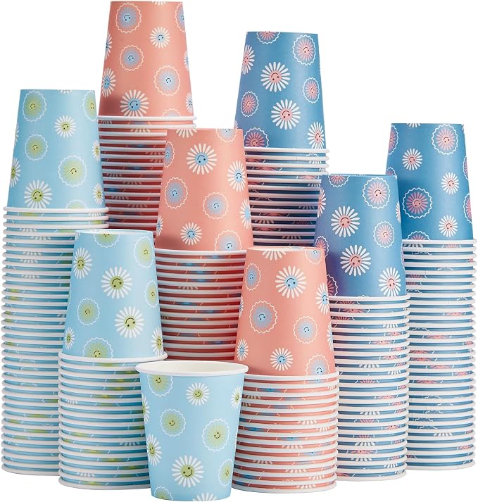 SIUQ 300 Pack Paper Cups 8 oz, Disposable Coffee Cups by SIUQ
