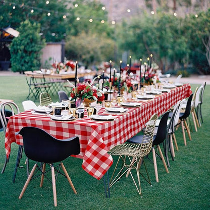 Checkered Tablecloth Square, 70 x 70 Inch - Image 2