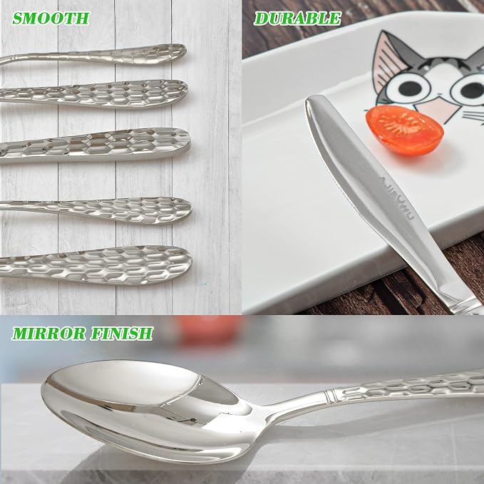 20-Piece Silverware Set, Flatware Cutlery Silverware Set Service - Image 5