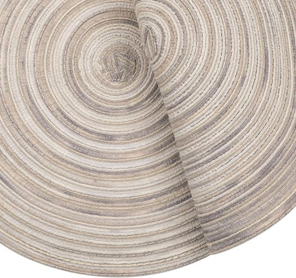 SHACOS Round Braided Placemats 15 inch Set of 6 Washable Kitchen Table Placemats - Image 5