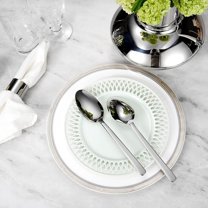 Premium Aline 4-Piece 9-Inch Serving Spoon Set | 18/10 Stainless Steel Serving - Image 4