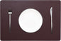 Set of 6 Faux Leather Placemats, PU Table Mats, Waterproof, Stain Resistant, Heat Resistant, Easy to Clean for Kitchen Dining Table,Conference Table