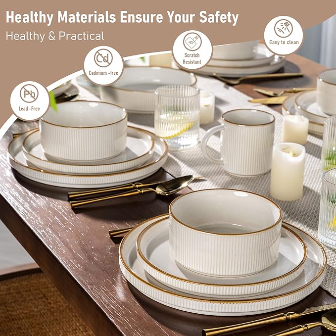 GBHOME Stoneware Dinnerware Sets - Image 5