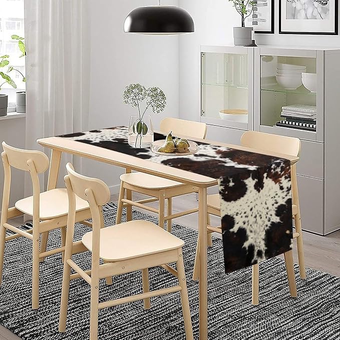 Cow Print Table Runner, 13x36 in - Image 3