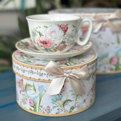STP GOODS Bone China Tea/Coffee Cup and Saucer in Gift Box Fine Bone Tea Cup - Image 3