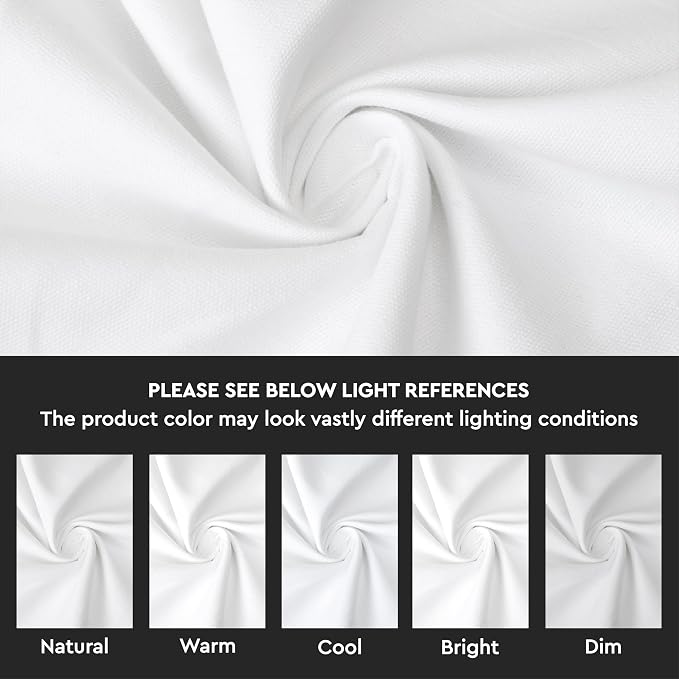 Encasa XO Table Runner, Cotton Canvas Dining Runner 13"x104" | White, 180 GSM - Image 3