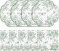 50 Pcs Sage Green Floral Plates and Napkins, Paper Floral Party Supplies | by NatNarr