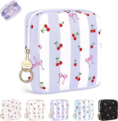 Period Bag for Teen Girls, Canvas Sanitary Napkin Storage Bag by PlaytotheExtreme