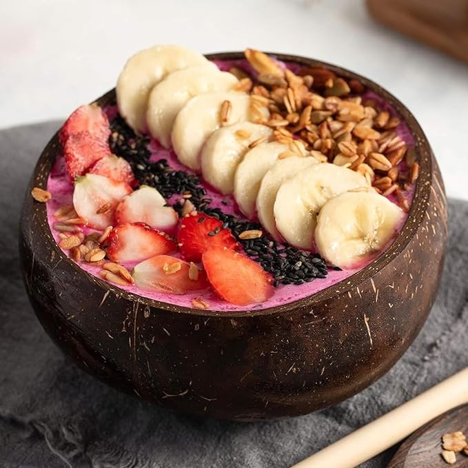 Jungle Culture 14 Pcs Bulk Coconut Bowls • Large 13–14 cm / 5.3-5.9" Natural - Image 7