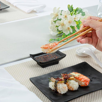 Restaurantware Voga 1 Ounce Soy Sauce Dishes 10 Rectangle Dipping Bowls - Image 5