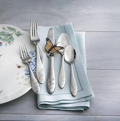 Lenox Butterfly Meadow 65-Piece 18/10 Stainless Steel Silverware Set - Image 10