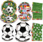 180pcs Soccer Plates and Napkins Party Supplies, Serves 60 | International by Osonm
