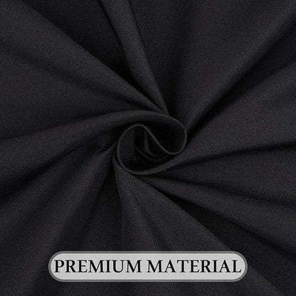8 Pack Black Tablecloth 60 x 126 Inch Rectangular Table Cloth for 8 Foot Rectangle Tables, Wrinkle Resistant Washable Polyester Fabric Table Covers for Wedding Party Banquet Buffet
