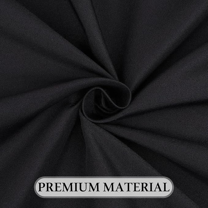 8 Pack Black Tablecloths 60 x 84 Inch Rectangular Table Cloth for 4 Foot Rectangle Tables, Wrinkle Resistant Washable Rectangle Fabric Table Covers for Wedding Party Banquet Buffet and Camping
