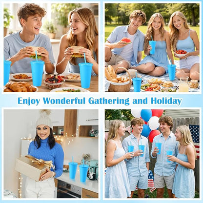 Honeydak 30 Pack Tumbler with Straw and Lid Bulk Cups - Image 6