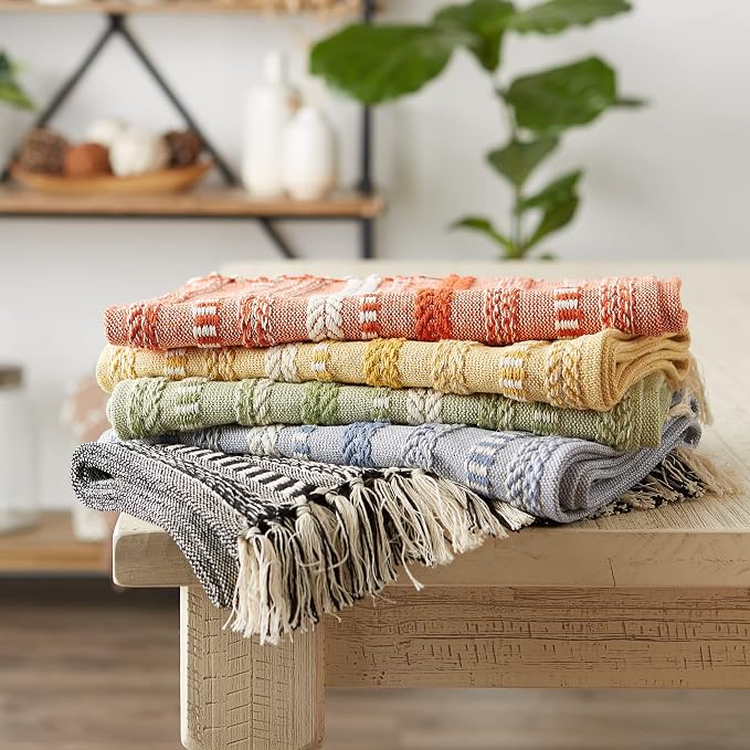 DII Farmhouse Braided Stripe Table Runner Collection - Image 7