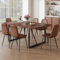 7 Piece Dining Table Set for 6,Modern 71'' Rectangle Dining Table and Modern Dining Chairs 6,Kitchen Table and Chairs for 6,Ideal for Kitchen Dining Room