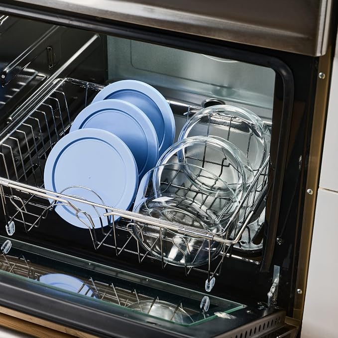 6-Piece Glass Food Storage Containers Set | 4-Cup, Leakproof | Microwave - Image 4