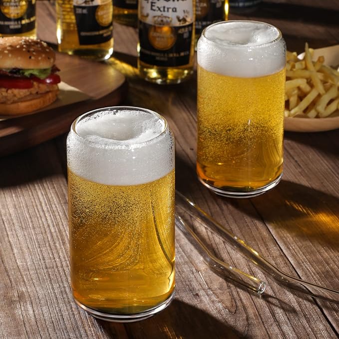 NETANY Drinking Glasses with Glass Straw - 16oz Glass Cups - Image 3