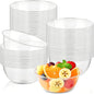 100 Pack 12 oz Clear Plastic Bowls, Disposable Salad Serving Bowls | by Slomg
